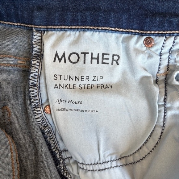 MOTHER | Stunner Zip Ankle Step Fray | After Hours Wash | Size 26 - Picture 9 of 9